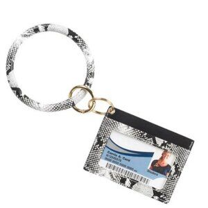 Viv and Lou, Cardholder Keychain Bracelet in Snakeskin, NWT